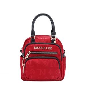Nicole Lee Red Backpack with Black Accents